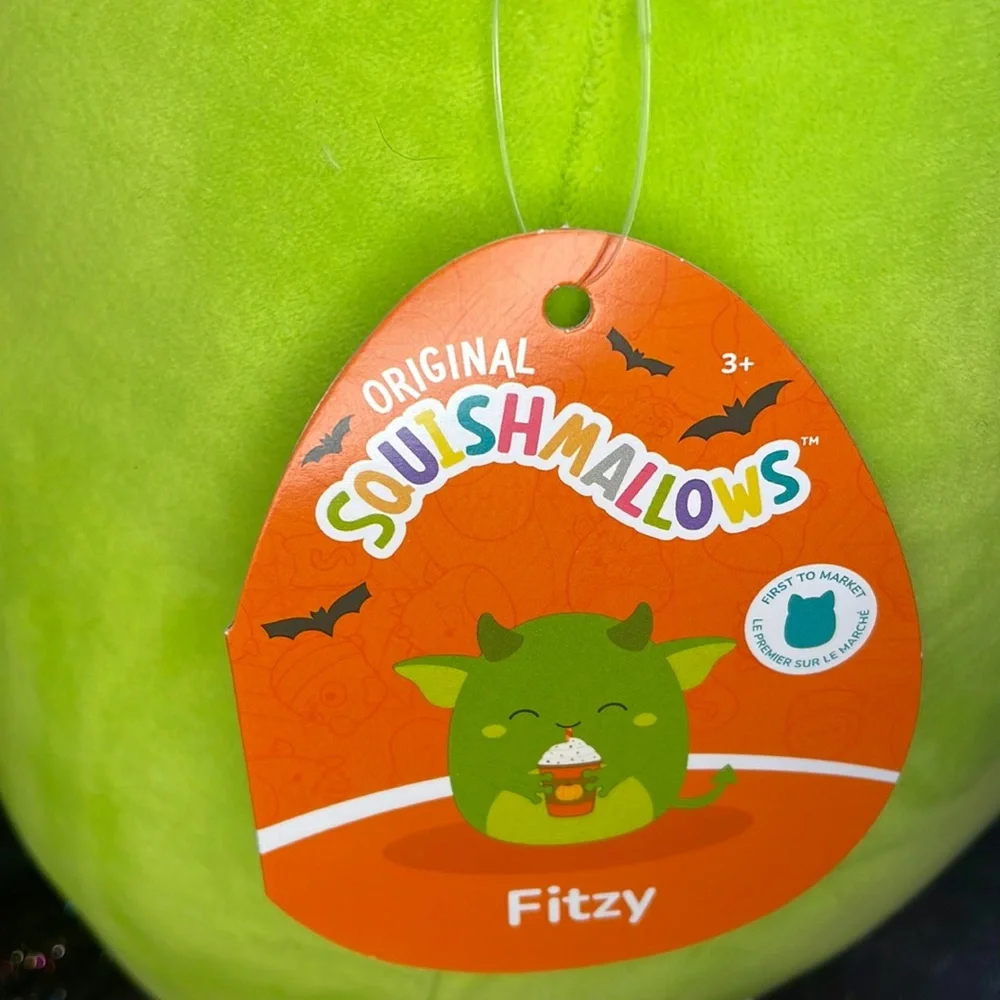 ⭐️BNWT 12” Fitzy the Goblin Drinking Pumpkin Latte Squishmallow First to market! - Picture 6 of 13